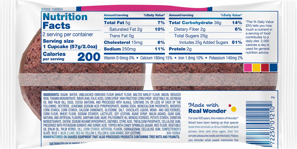 slide 2 of 11, Wonder Creme Filled Chocolate Cupcakes 2 ea, 2 ct