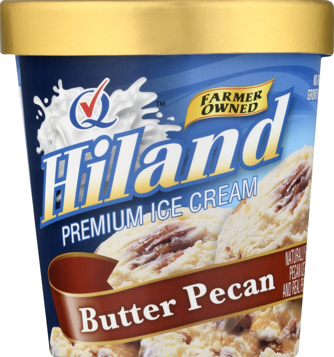 slide 8 of 13, Hiland Dairy Premium Butter Pecan Ice Cream 1 pt, 1 pint