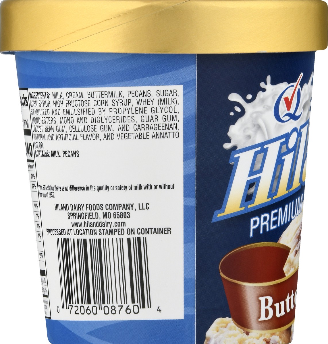 slide 10 of 13, Hiland Dairy Premium Butter Pecan Ice Cream 1 pt, 1 pint