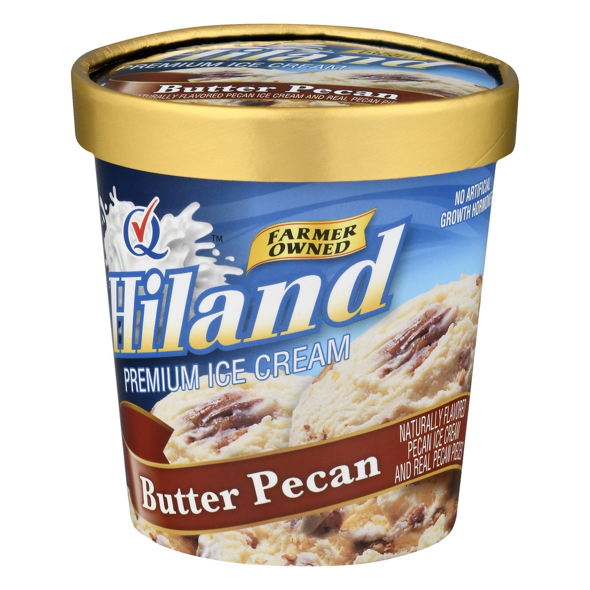 slide 4 of 13, Hiland Dairy Premium Butter Pecan Ice Cream 1 pt, 1 pint