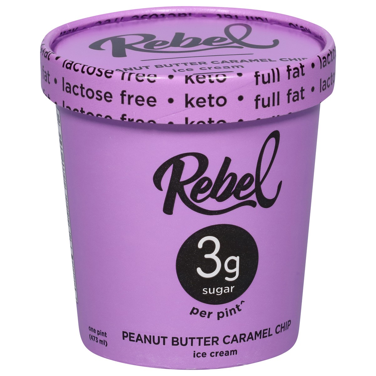 slide 7 of 9, Rebel Peanut Butter Caramel Chip Ice Cream 1 pt, 1 pint