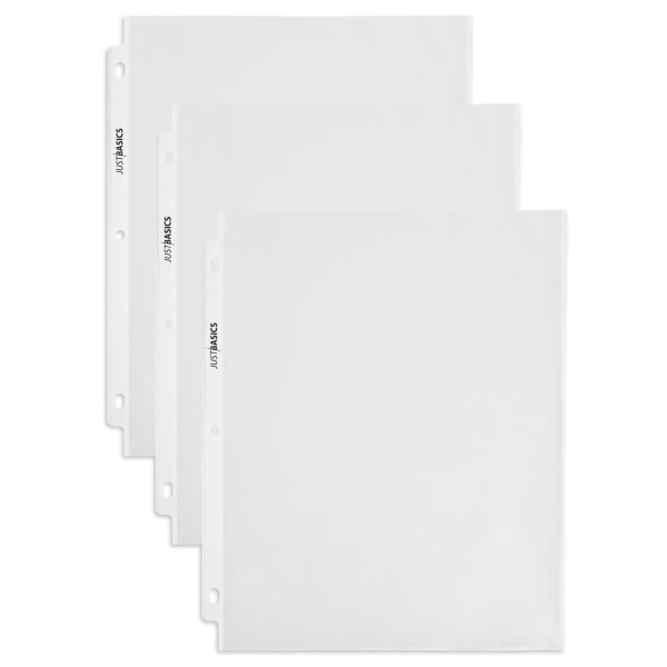 slide 2 of 2, Just Basics Top-Loading Sheet Protectors, Lightweight, Semi-Clear, Box Of 200, 200 ct