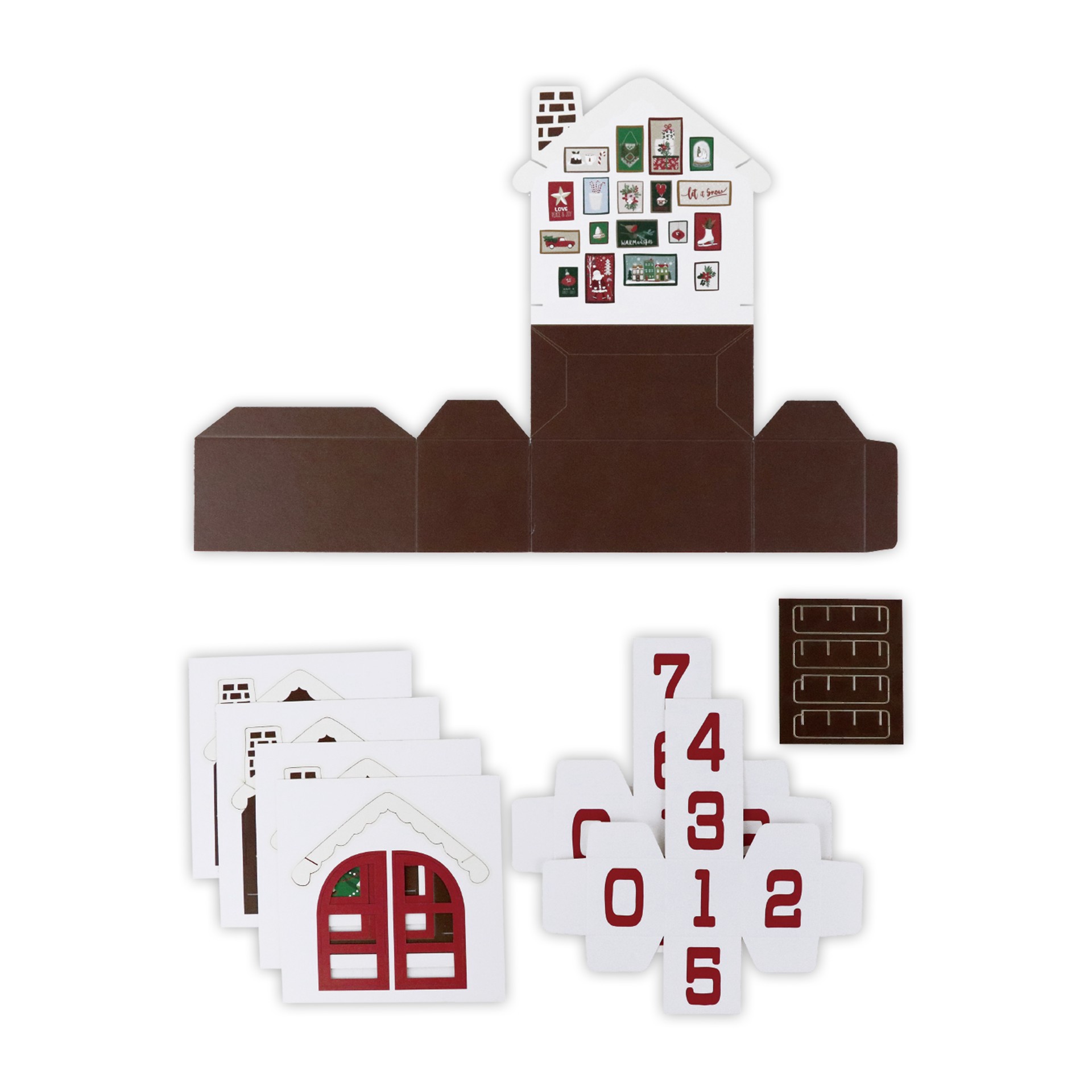 slide 3 of 3, Advent Calendar Paper Diorama Kit By Recollections, 4.5 in x 3.2 in x 1.4 in