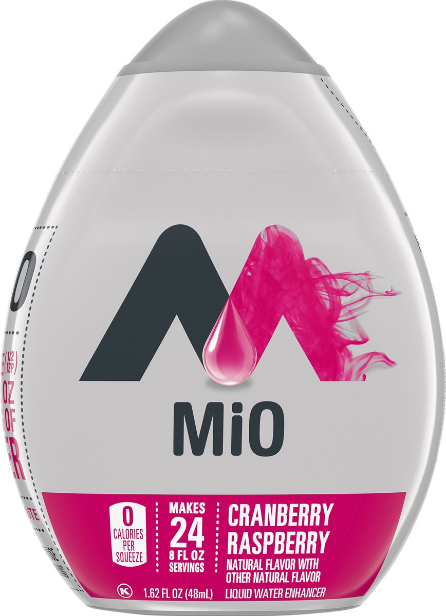 slide 1 of 14, MiO Cranberry Raspberry Naturally Flavored Liquid Water Enhancer, 1.62 fl oz Bottle, 1.62 fl oz