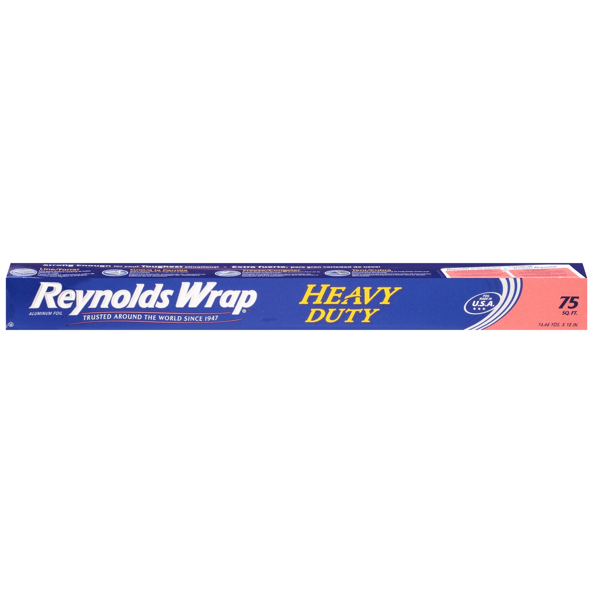 slide 1 of 1, Reynolds Wrap Aluminum Foil Reynolds Wrap Heavy Duty Aluminum Foil, 75 sq ft