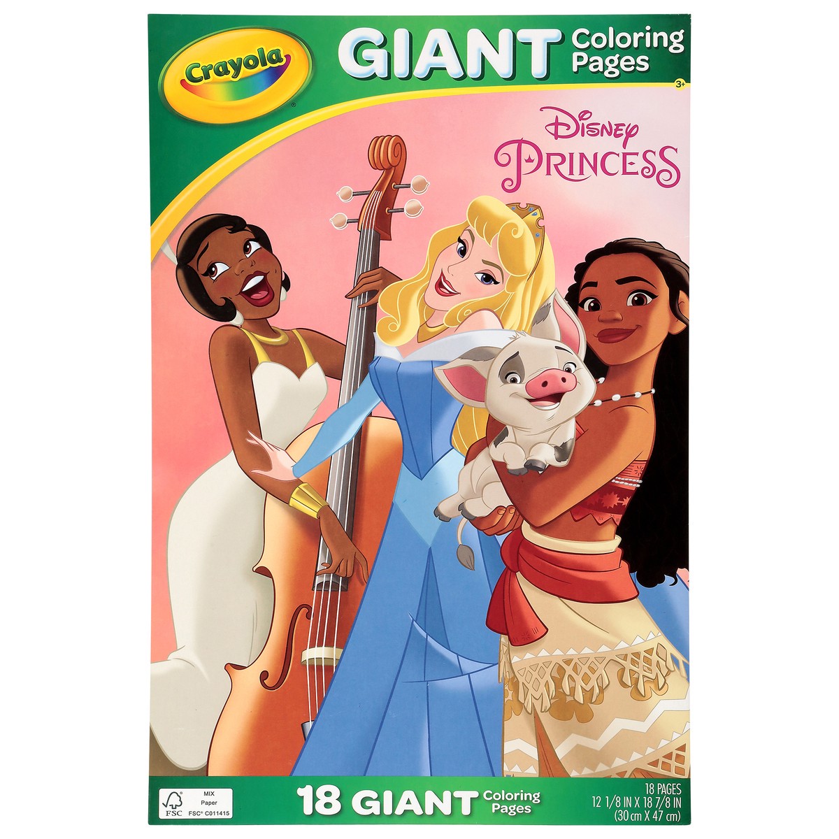 slide 1 of 9, Crayola Disney Princess Giant Coloring Pages 18 Each, 18 ct