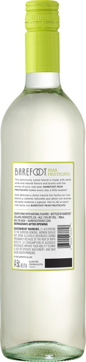 slide 4 of 5, Barefoot Fruitscato Pear Sweet Wine 750ml, 750 ml