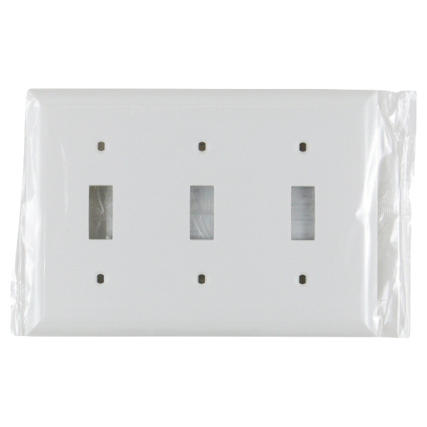 slide 1 of 2, Power Gear Triple Toggle Switch Wall Plate, 1 ct