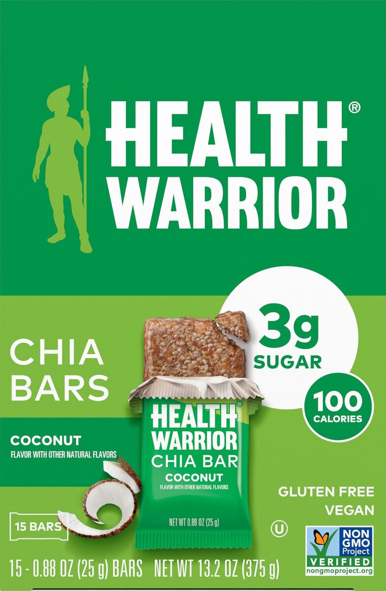 slide 5 of 5, Health Warrior Chia Bar, 13.2 oz