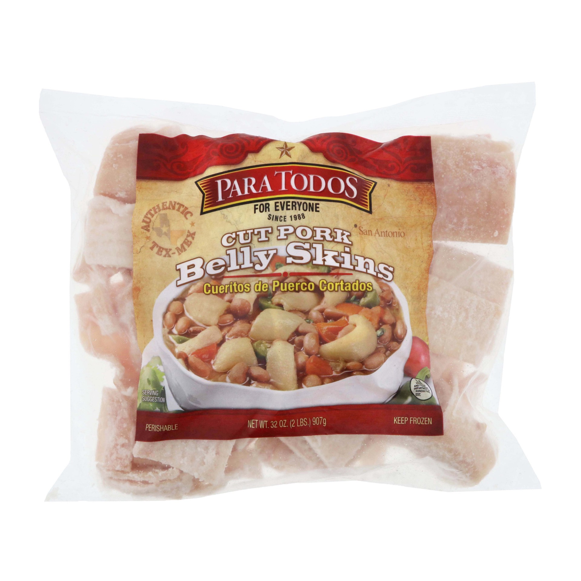 slide 1 of 1, Para Todos Frozen Diced Pork Skins, 32 oz