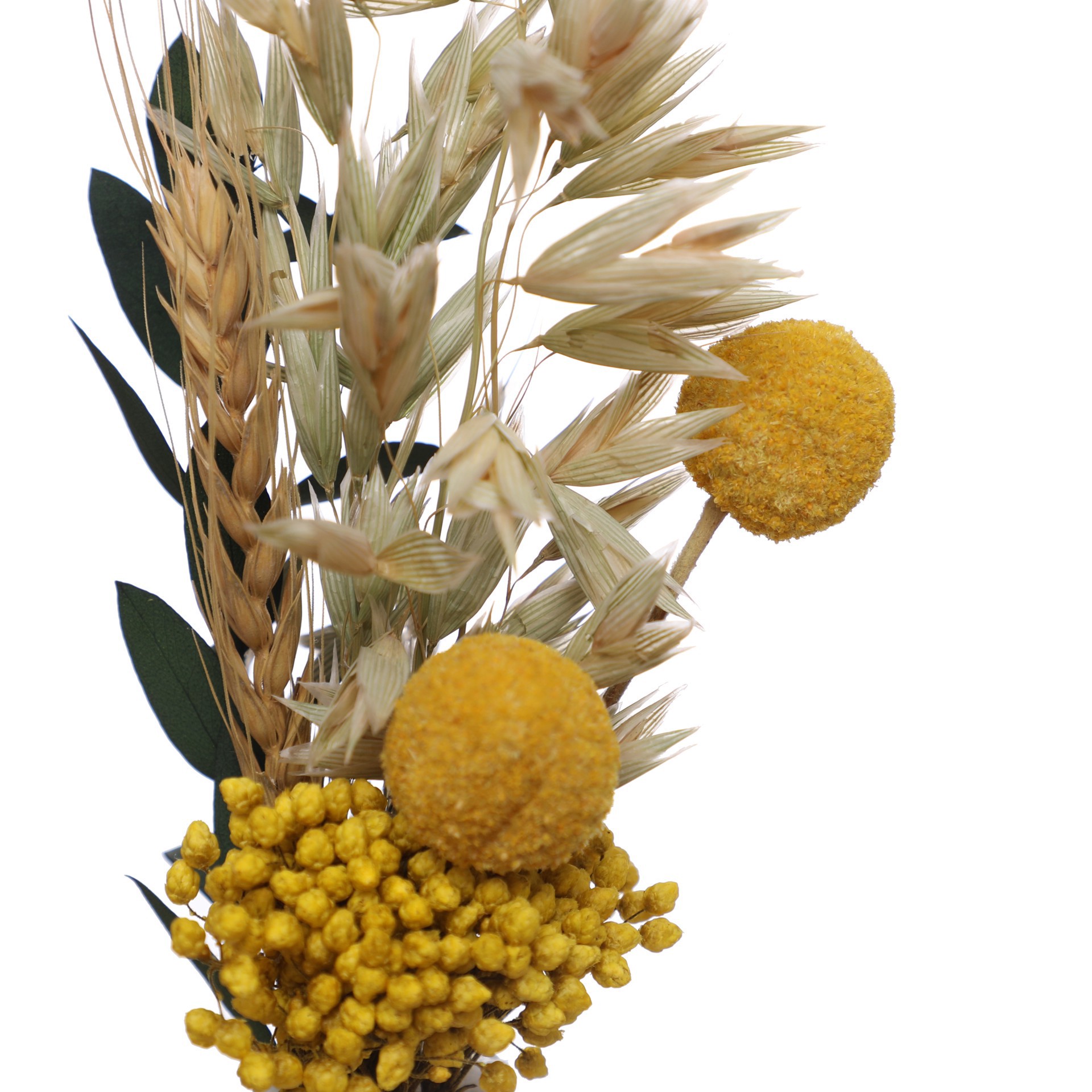 slide 2 of 3, 9.5" Yellow Dried Floral Arrangement In White Container By Ashland, 9.5 in