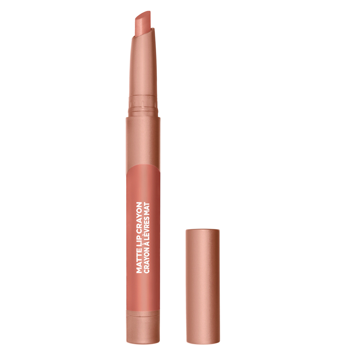 slide 1 of 1, L'Oréal Infallible Matte Lip Crayon, Lasting Wear, Smudge Resistant, Smooth Caramel, 04 oz