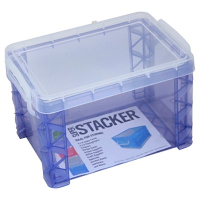 slide 1 of 4, Advantus Super Stacker Pixie Box Storage Case 61614 - 4 x 6 Inch - Green, 4 in x 6 in
