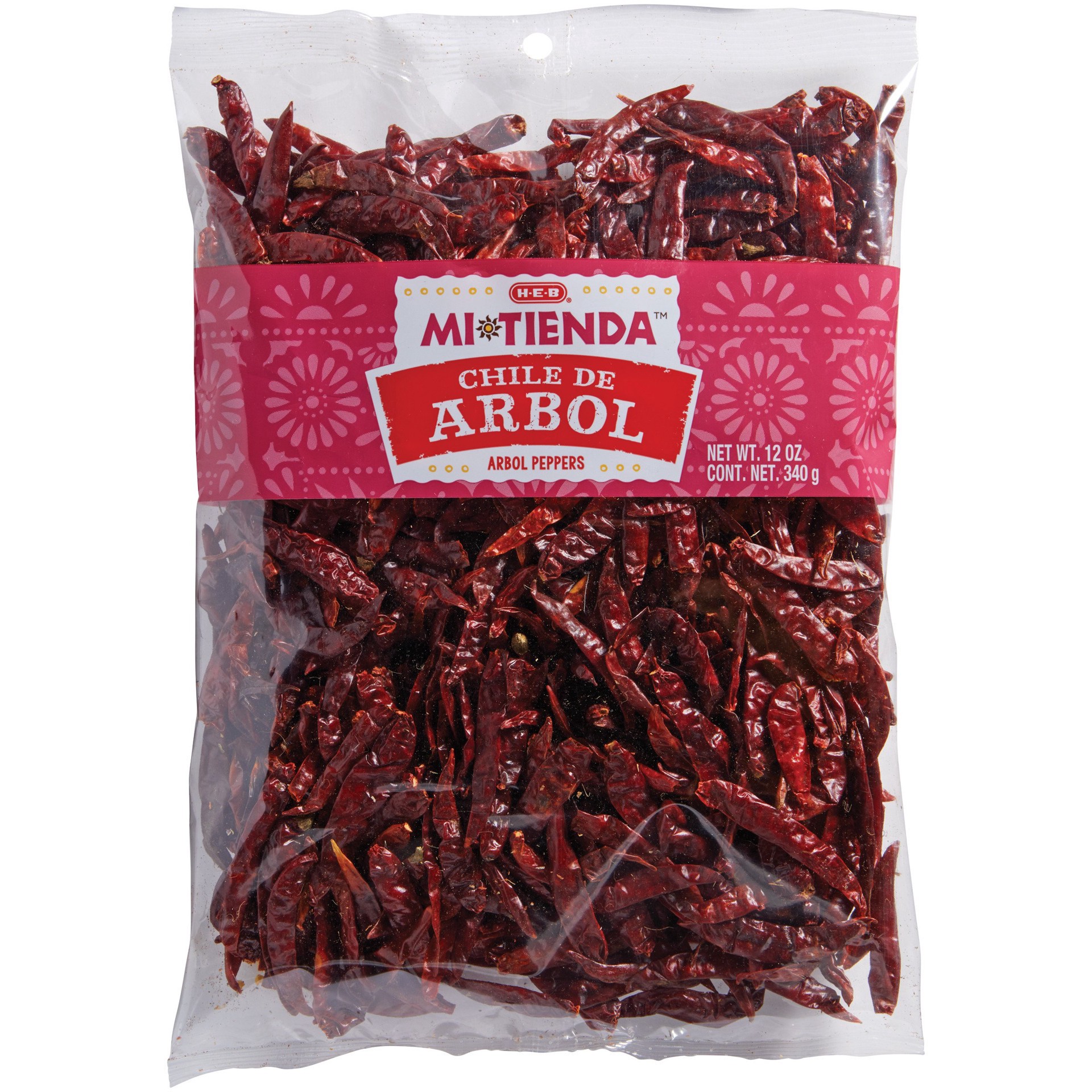 slide 1 of 1, H-E-B Mi Tienda Dried Chile de Arbol Peppers, 8 oz