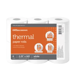 Office Depot Thermal Paper Rolls, White