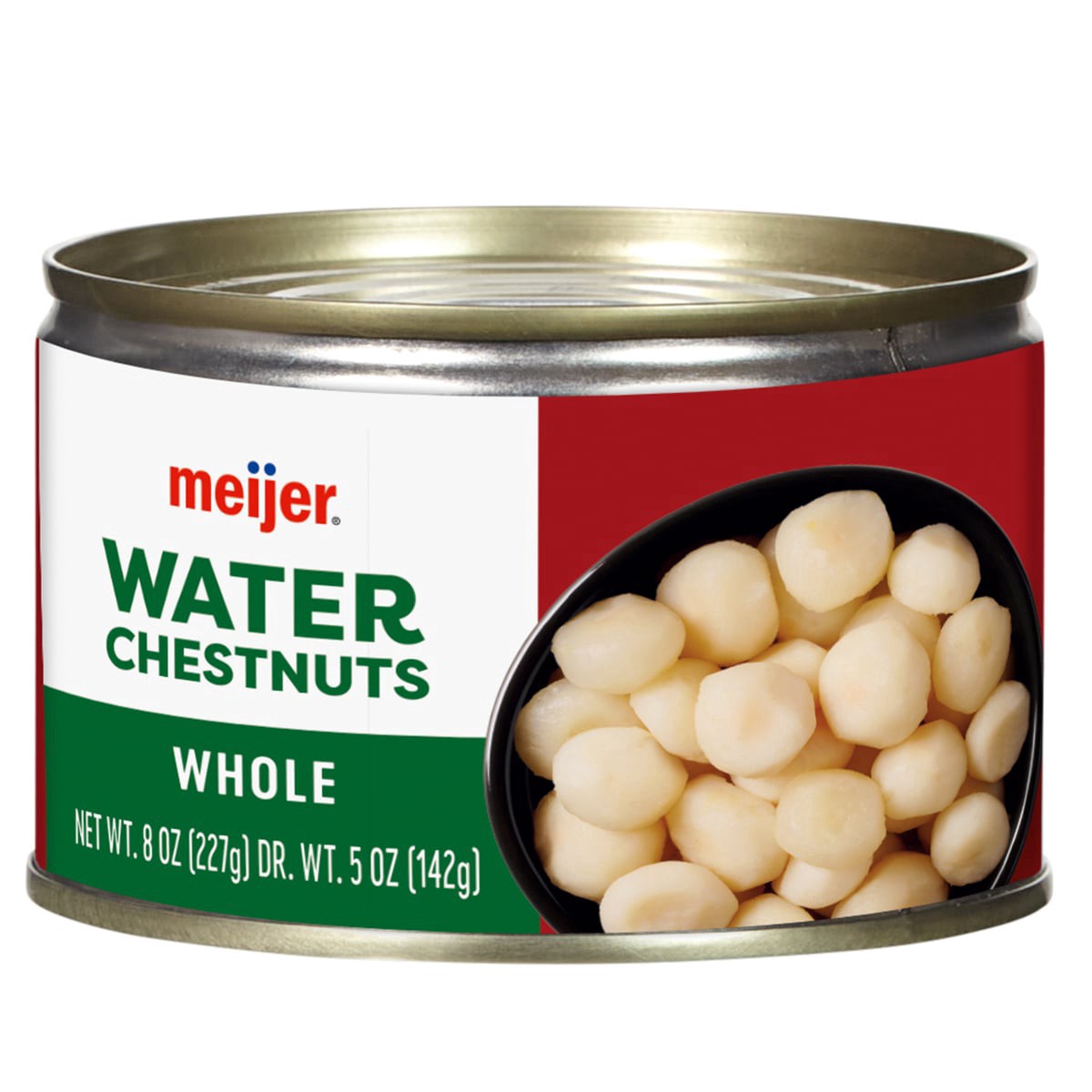 slide 1 of 9, Meijer Whole Water Chestnuts, 8 oz