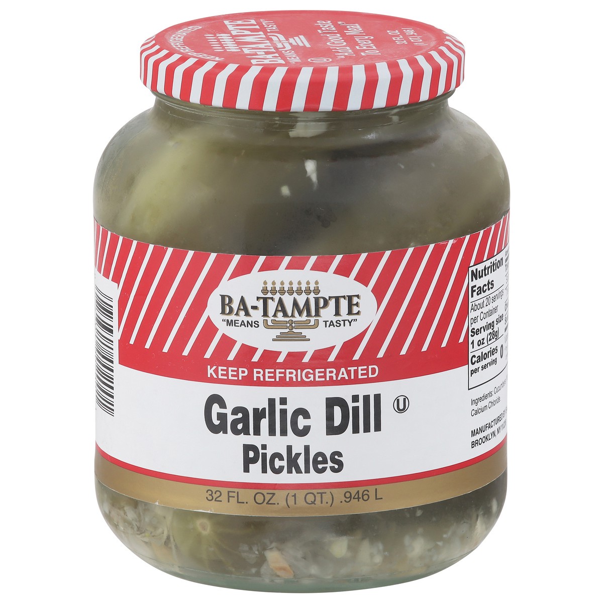 slide 1 of 3, Ba-Tampte Garlic Dill Pickles 32 fl oz, 32 oz