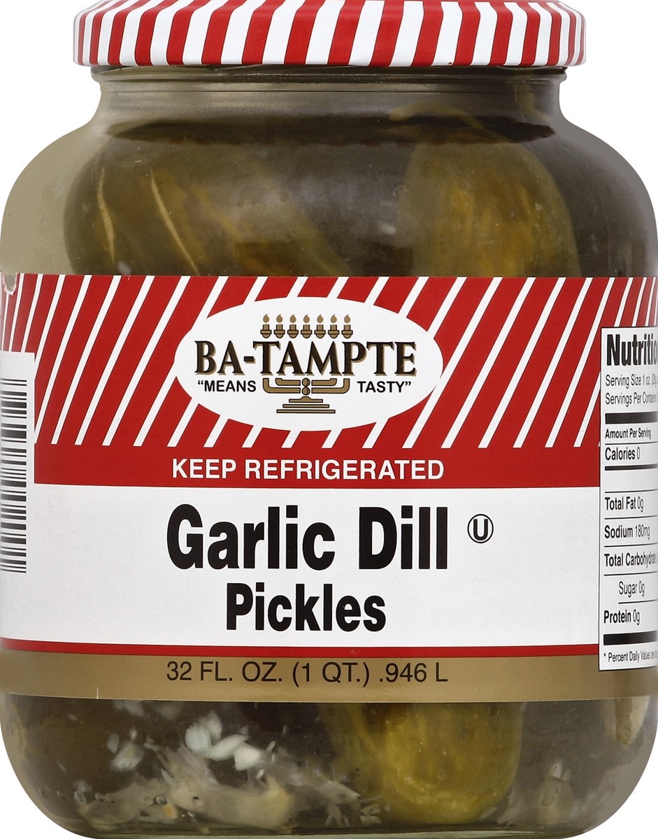 slide 1 of 3, Ba-Tampte Garlic Dill Pickles, 32 oz