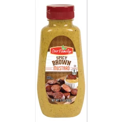 Our Family Mustard Spicy Brown - 12 oz