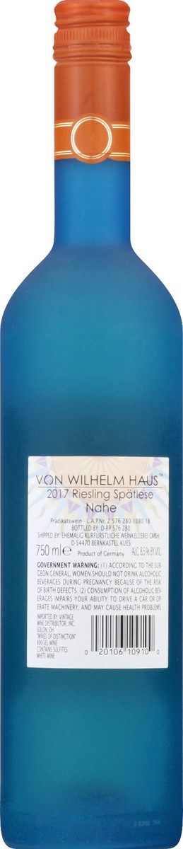 slide 3 of 9, Von Wilhelm Haus White Wine 750 ml, 750 ml