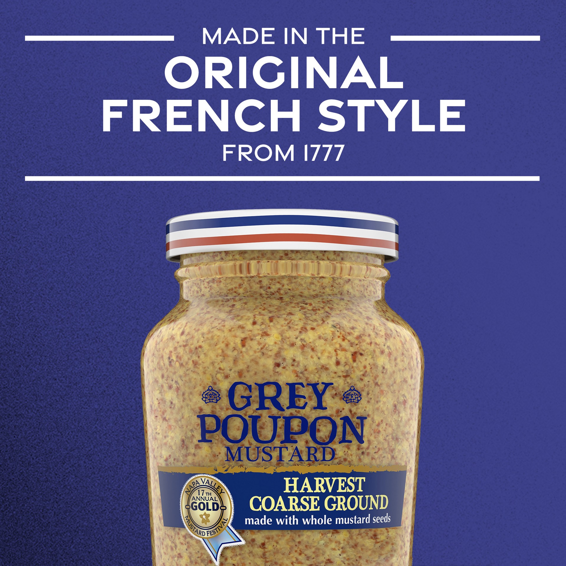 slide 2 of 5, Grey Poupon Harvest Coarse Ground Dijon Mustard, 8 oz. Jar, 8 oz