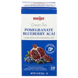 Meijer Pomegranate Blueberry Acai Green Tea Bags, 20 Ct