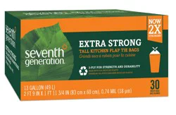 Seventh Generation Extra Strong Tall Kitchen Trash Bags 13 Gallon, 30 count