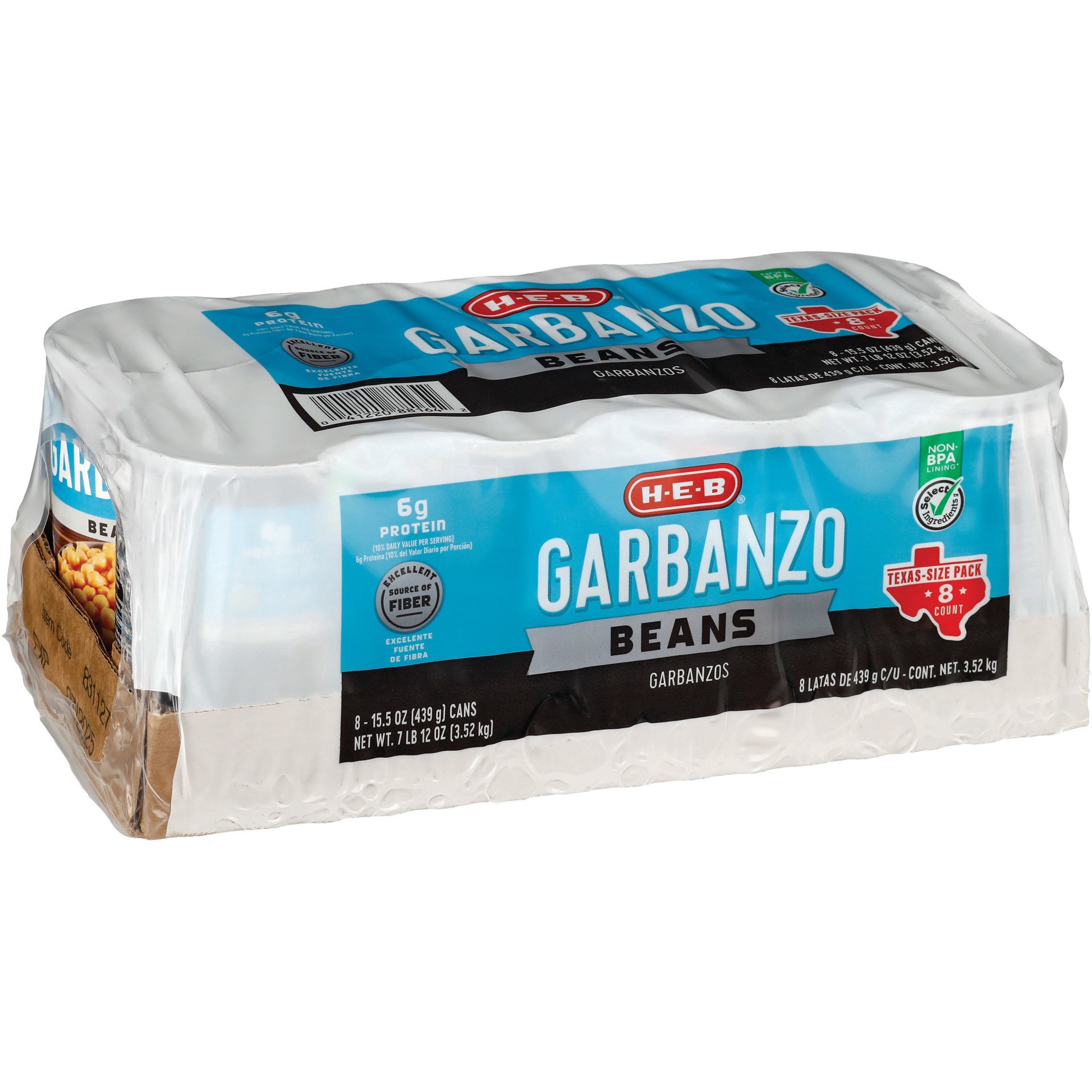 slide 1 of 1, H-E-B Garbanzo Beans, 8 ct