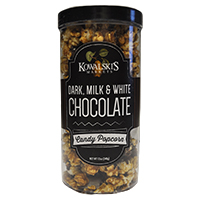 slide 1 of 1, Kowalski's Dark Milk&White Choc Popcorn, 12 oz