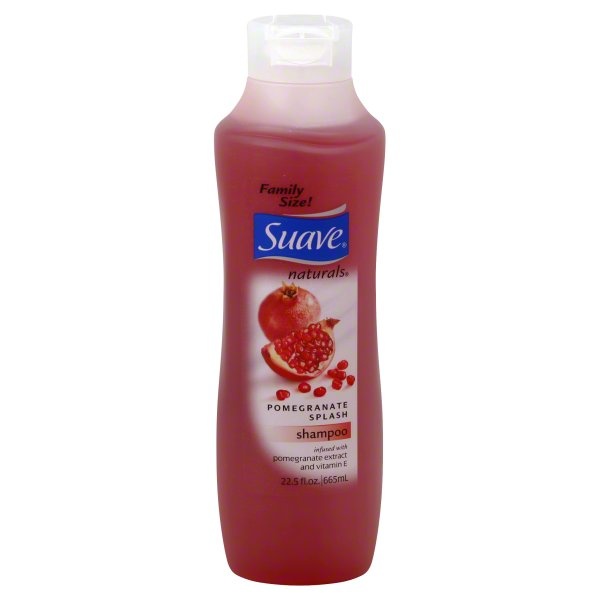 slide 1 of 1, Suave Shampoo, Pomegranate Splash, Family Size, 22.5 oz