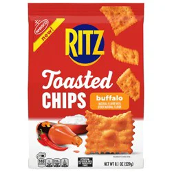 RITZ Toasted Chips Buffalo Crackers, Party Snacks, 8.1 oz
