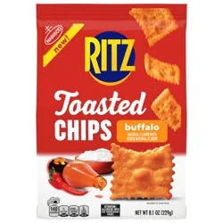 RITZ Toasted Chips Buffalo Crackers, Party Snacks, 8.1 oz
