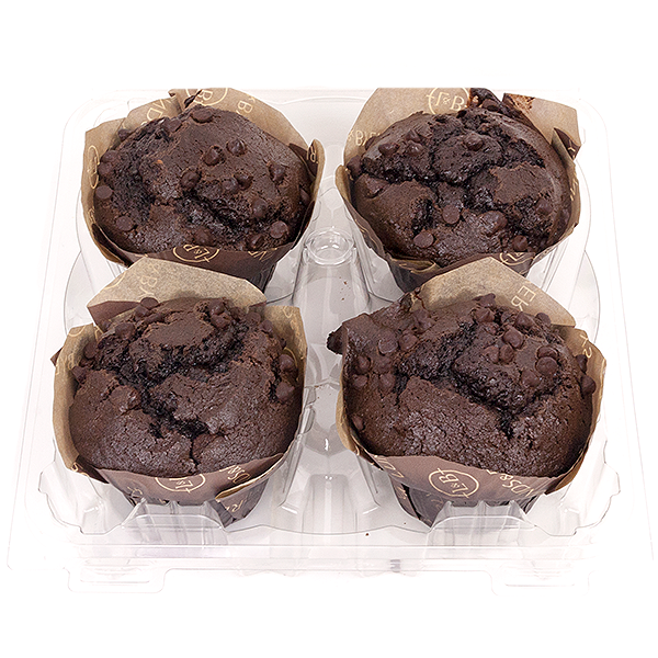 slide 1 of 1, L&B Chocolate Madness Muffins, 4 ct