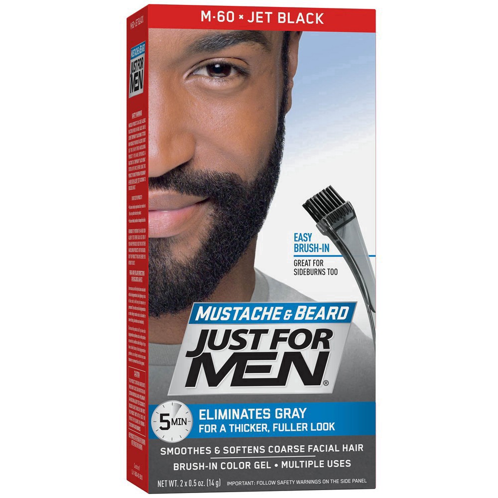 slide 44 of 114, Just for Men Jet Black Mustache/Beard Color, 1 ct