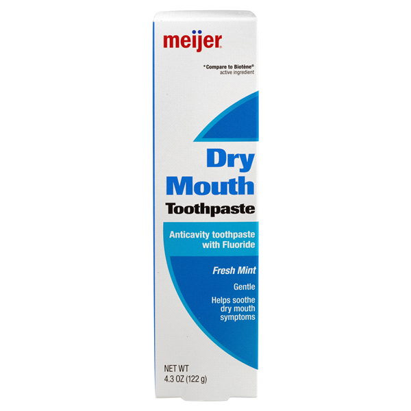 slide 1 of 3, Meijer Dry Mouth Toothpaste Fresh Mint, 4.3 oz