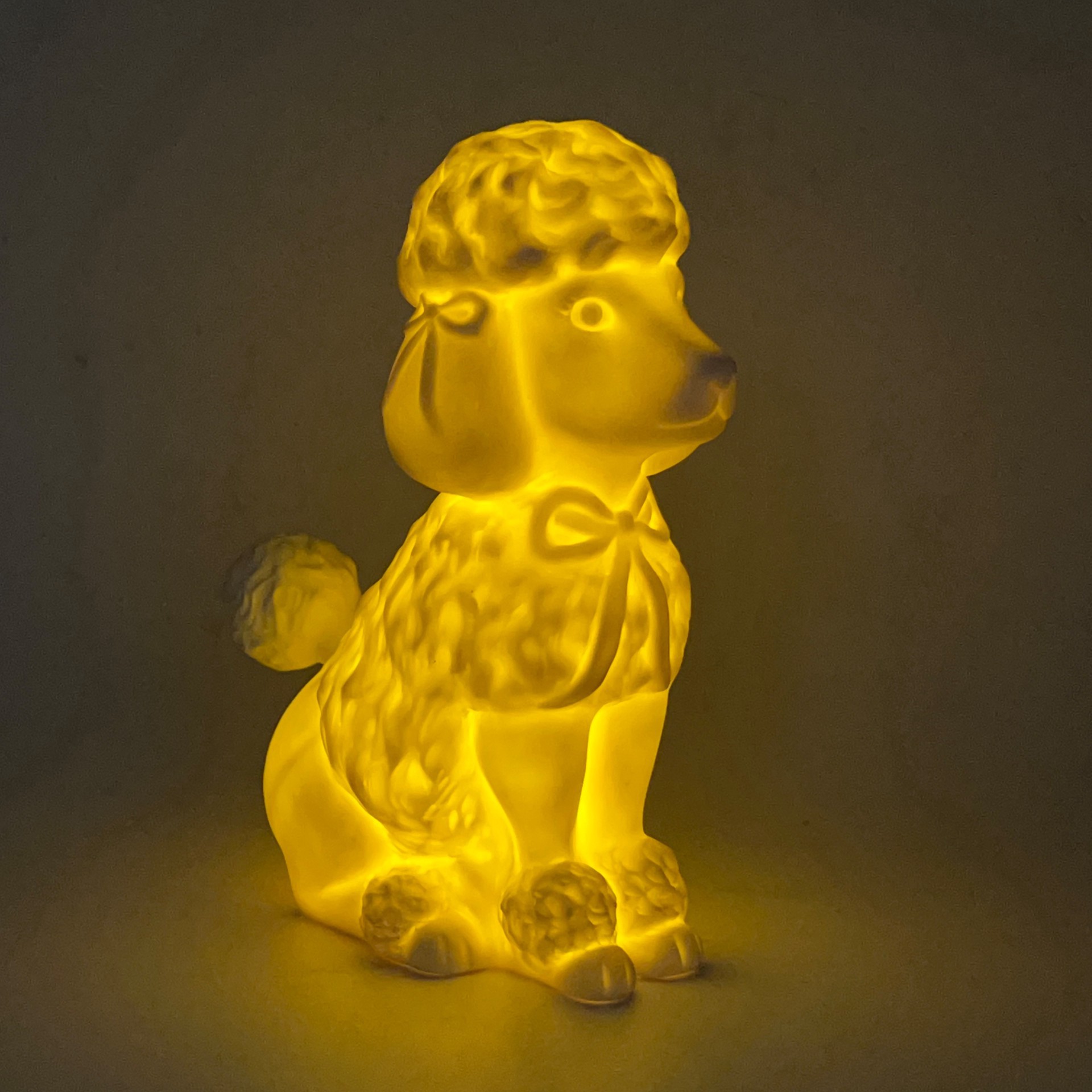 slide 5 of 7, 7" Led Diy Ceramic Poodle Decor By Make Market, 5 in x 3.5 in x 7 in