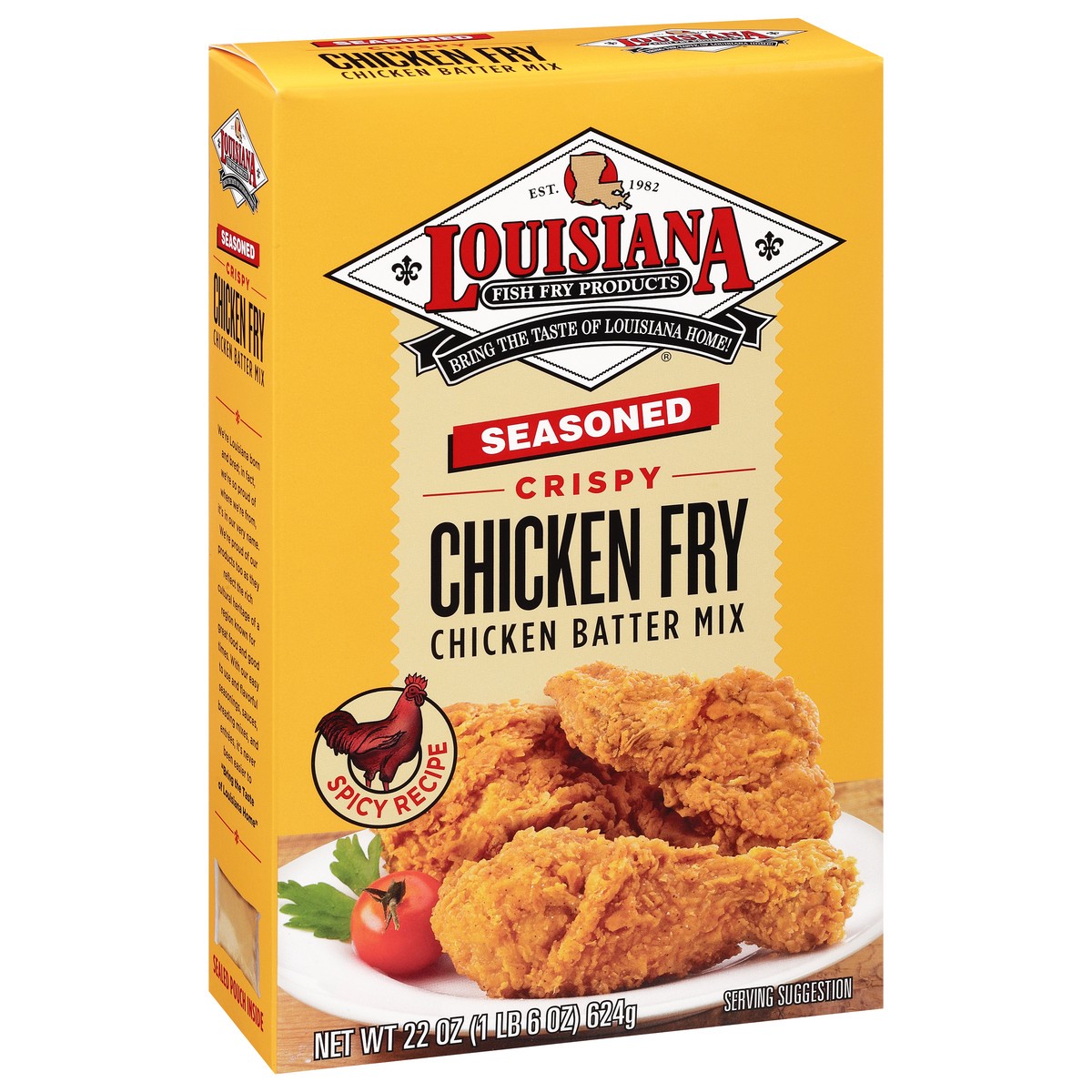 slide 8 of 9, Louisiana Fish Fry Products Original Recipe Seasoned Chicken Fry Chicken Batter Mix 22 oz, 22 oz