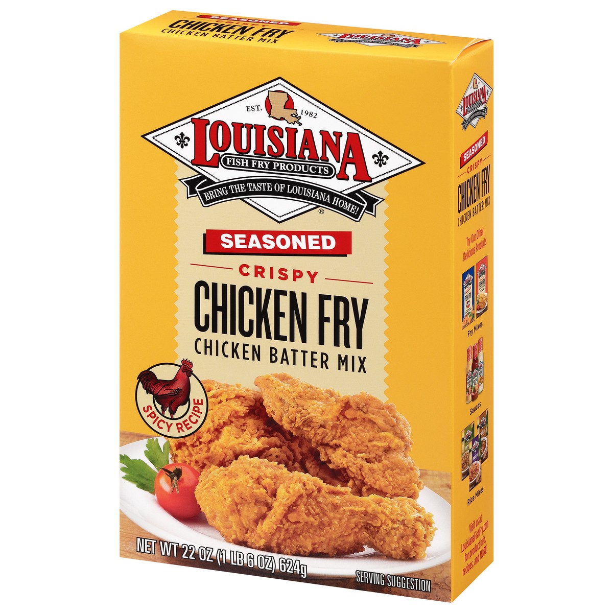 slide 5 of 9, Louisiana Fish Fry Products Original Recipe Seasoned Chicken Fry Chicken Batter Mix 22 oz, 22 oz