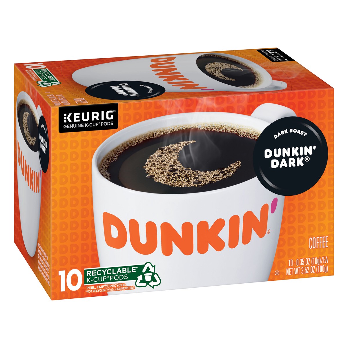 slide 9 of 9, Dunkin'' Midnight Coffee, Dark Roast, Keurig K-Cup Pods- 3.52 oz, 10 ct; 3.52 oz