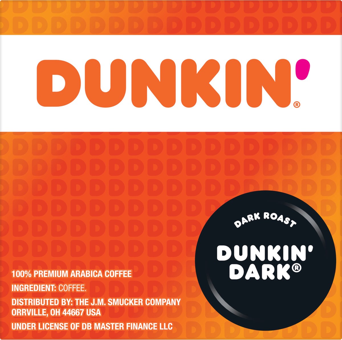 slide 4 of 9, Dunkin'' Midnight Coffee, Dark Roast, Keurig K-Cup Pods- 3.52 oz, 10 ct; 3.52 oz