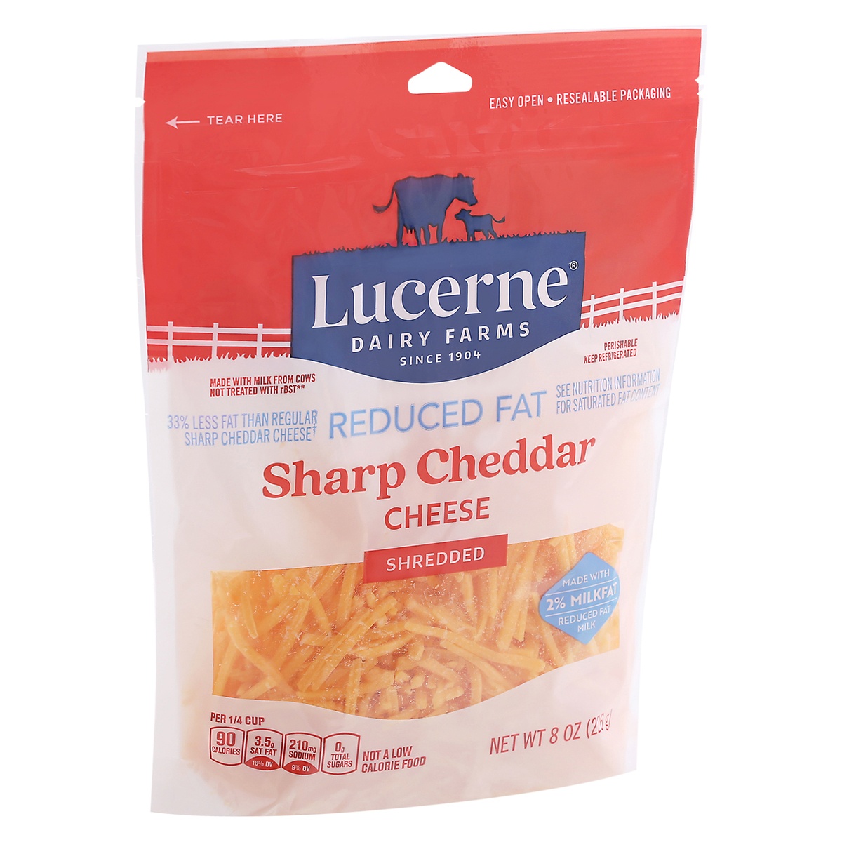 Lucerne Dairy Farms Cheese Shredded Sharp Cheddar Reduced Fat 2 8 oz Shipt