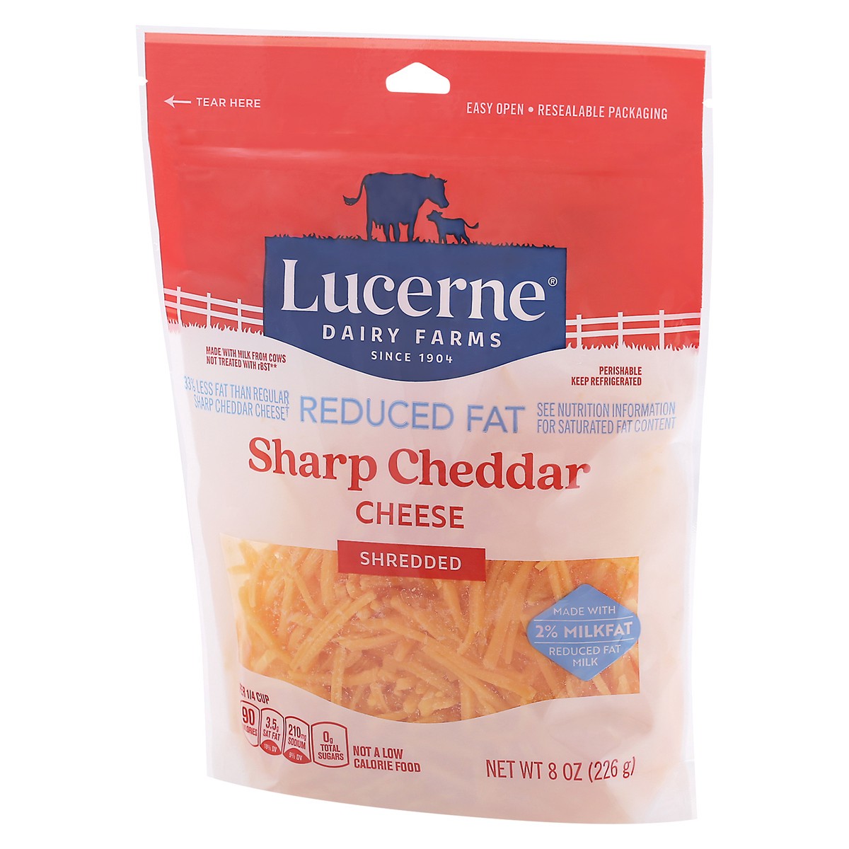 slide 3 of 9, Lucerne Dairy Farms Lucerne Cheese 2% Sharp Cheddar Shred, 