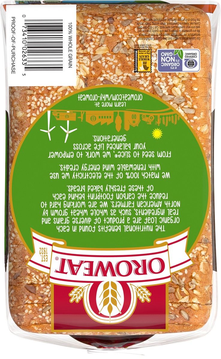 slide 2 of 7, Oroweat Organic 100% Whole Wheat Bread - 27oz, 27 oz