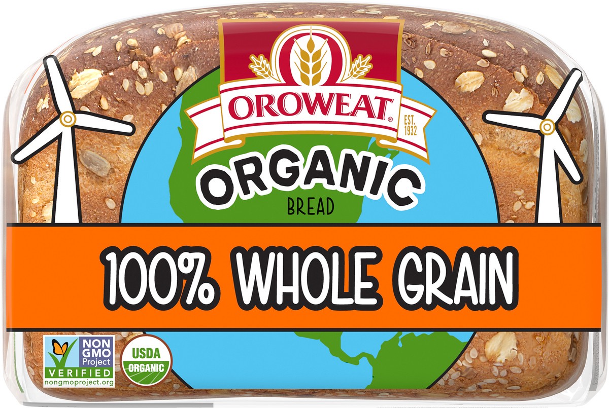 slide 6 of 7, Oroweat Organic 100% Whole Grain Bread, 27 oz, Wheat Bread, Bag, 27 oz