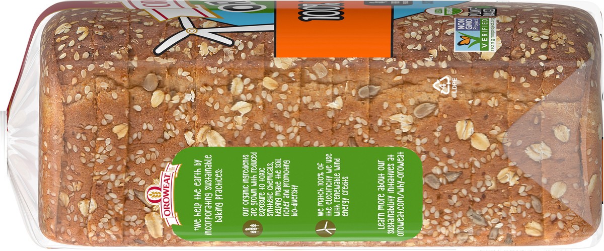 slide 5 of 7, Oroweat Organic 100% Whole Wheat Bread - 27oz, 27 oz