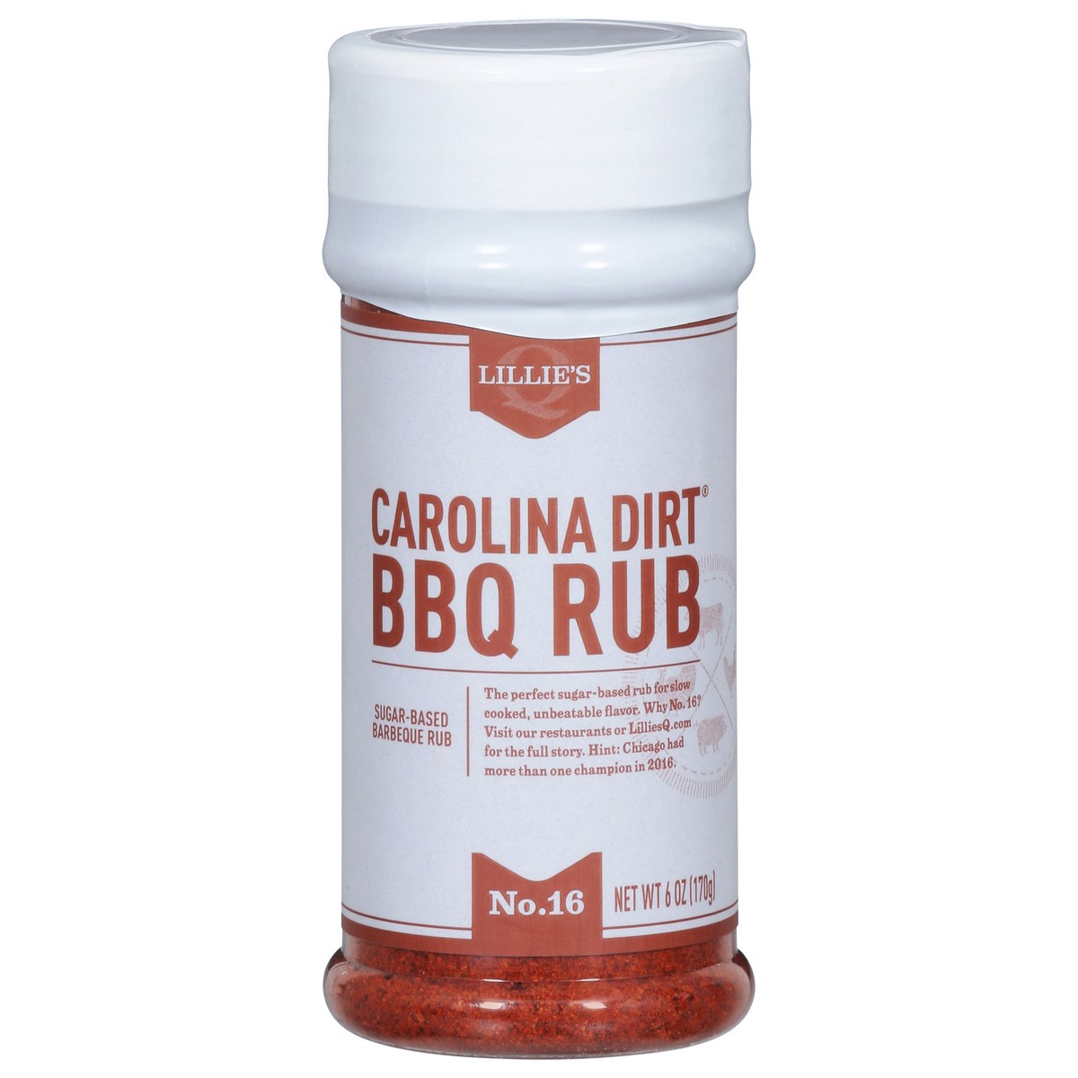 slide 1 of 1, Lillie's Q No. 16 Carolina Dirt BBQ Rub 6 oz, 6 oz