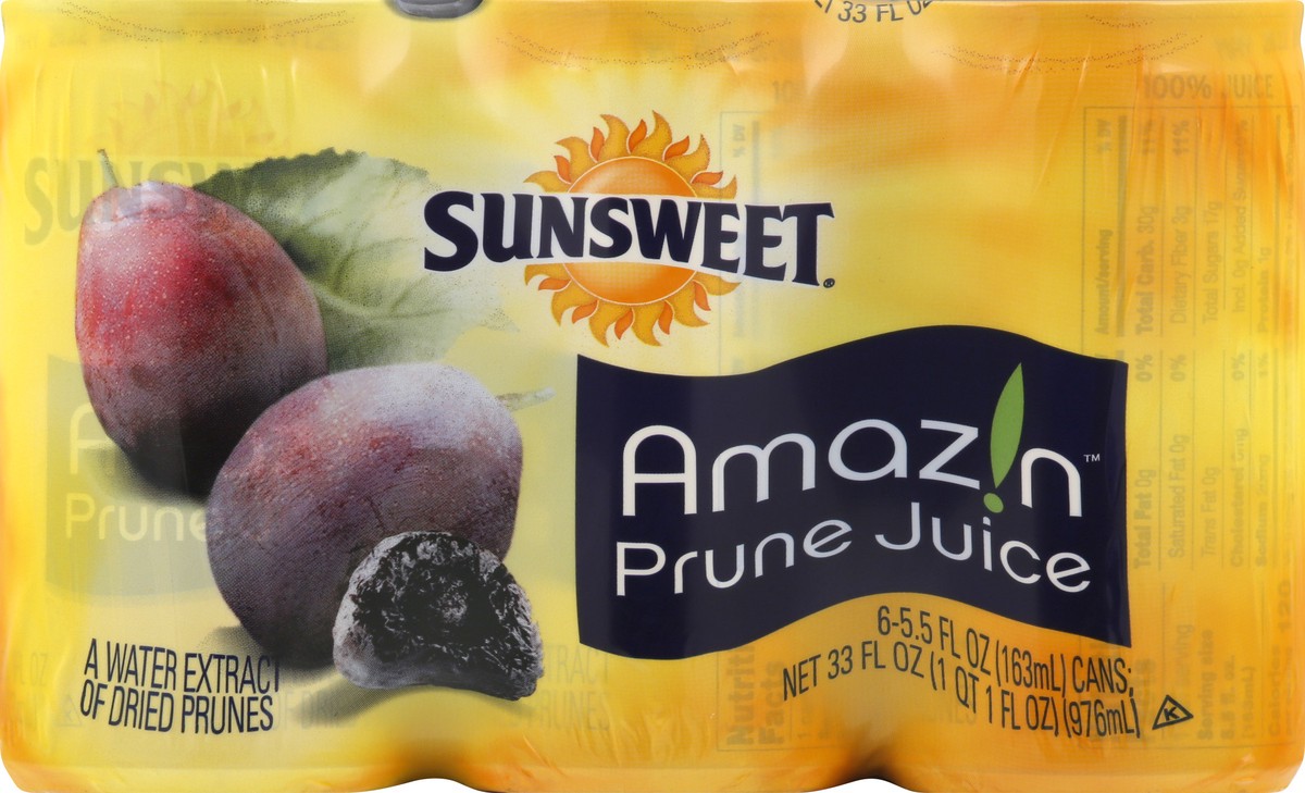 slide 4 of 13, Sunsweet Pulp Prune Juice 100% 6Pk, 33 fl oz