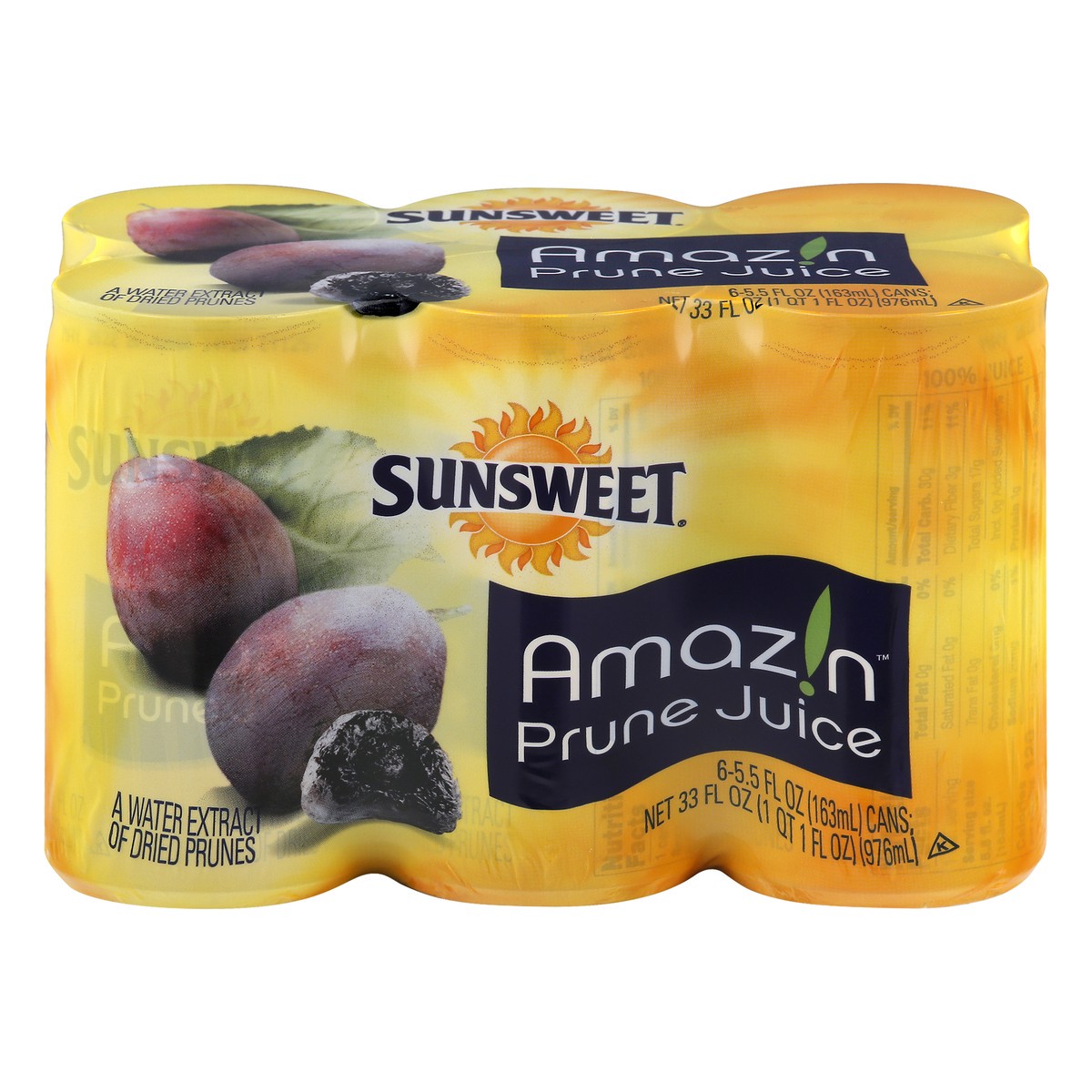 slide 1 of 13, Sunsweet Pulp Prune Juice 100% 6Pk, 33 fl oz