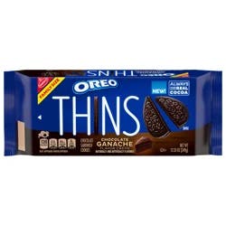 OREO Thins Chocolate Ganache Creme Chocolate Sandwich Cookies, Family Size, 12.33 oz