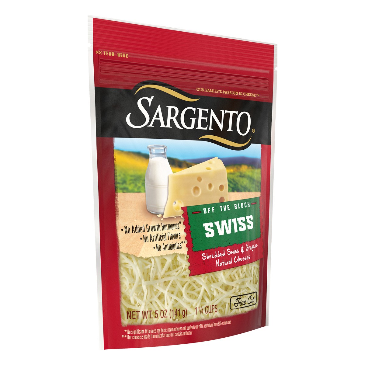 slide 6 of 9, Sargento Off The Block Swiss Shredded Cheese, 5 oz